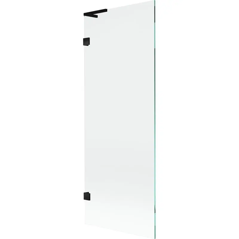 MEXEN/S Lunar L vanová zástěna FIX 70 x 150, transparent, černá 897L-070-000-70-00