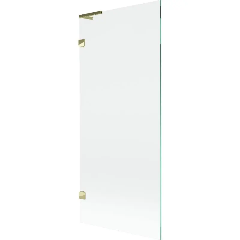 MEXEN/S Lunar L vanová zástěna FIX 80 x 150, transparent, zlatá 897L-080-000-50-00