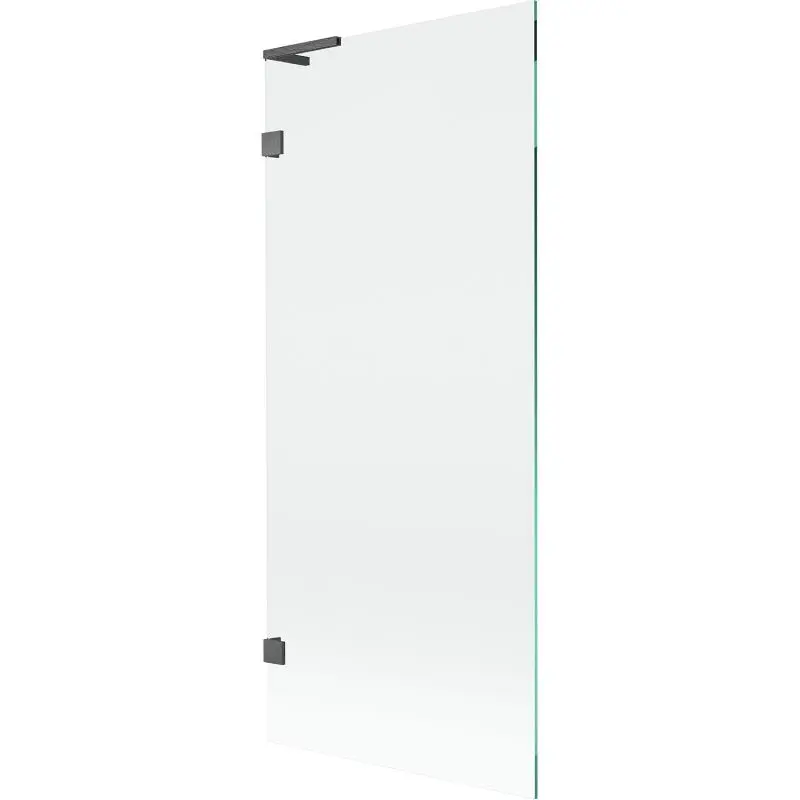 MEXEN/S Lunar L vanová zástěna FIX 80 x 150, transparent, grafit kartáčovaná 897L-080-000-66-00