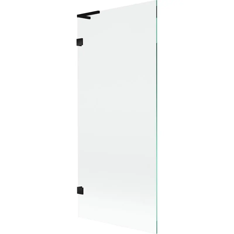 MEXEN/S Lunar L vanová zástěna FIX 80 x 150, transparent, černá 897L-080-000-70-00