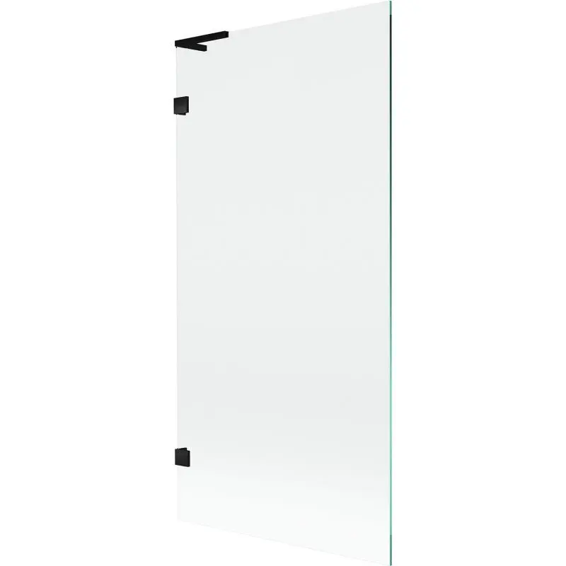 MEXEN/S Lunar L vanová zástěna FIX 90 x 150, transparent, černá 897L-090-000-70-00