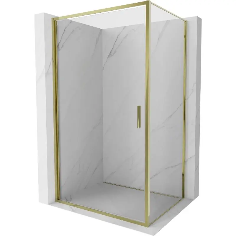 MEXEN/S Exo sprchový kout dveře křídlové 95 x 75, transparent, zlato 817-095-075-50-00