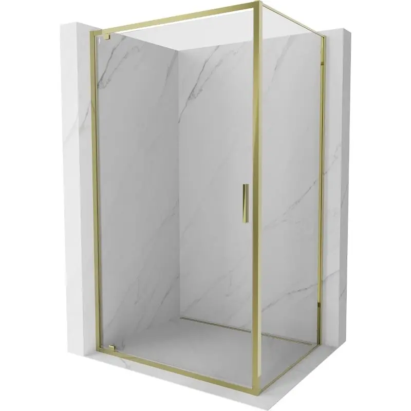 MEXEN/S Exo sprchový kout dveře křídlové 85 x 100, transparent, zlato 8181-085-100-50-00