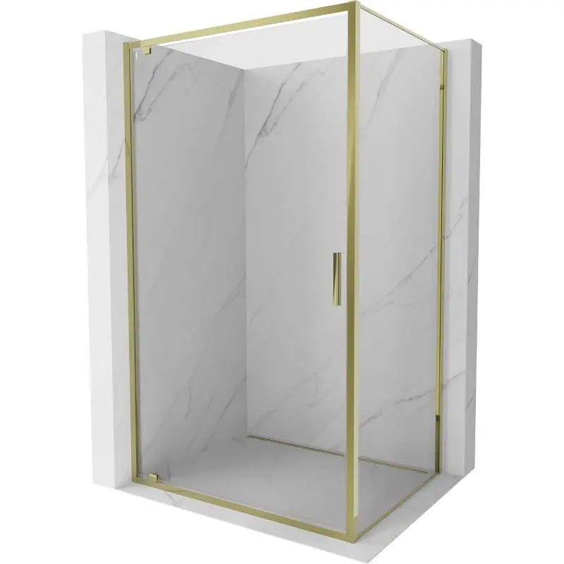 MEXEN/S Exo sprchový kout dveře křídlové 90 x 70, transparent, zlato 8181-090-070-50-00