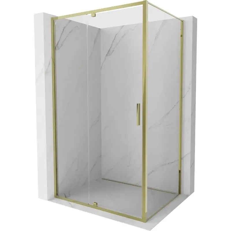 MEXEN/S Exo sprchový kout dveře křídlové 90 x 70, transparent, zlato 819-090-070-50-00