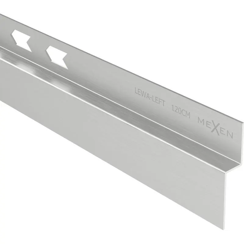 MEXEN Line-B spádová lišta nástěnná 120 cm levá, nerez 181002120L