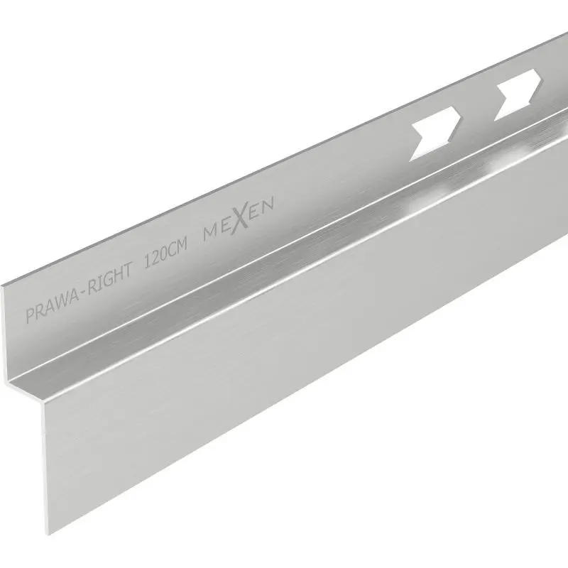 MEXEN Line-B spádová lišta nástěnná 120 cm pravá, nerez 181002120R