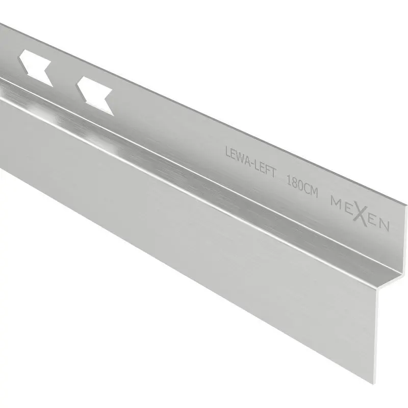 MEXEN Line-B spádová lišta nástěnná 180 cm levá, nerez 181002180L
