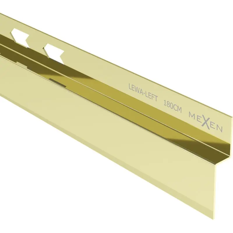 MEXEN Line-B spádová lišta nástěnná 180 cm levá, zlato 185002180L