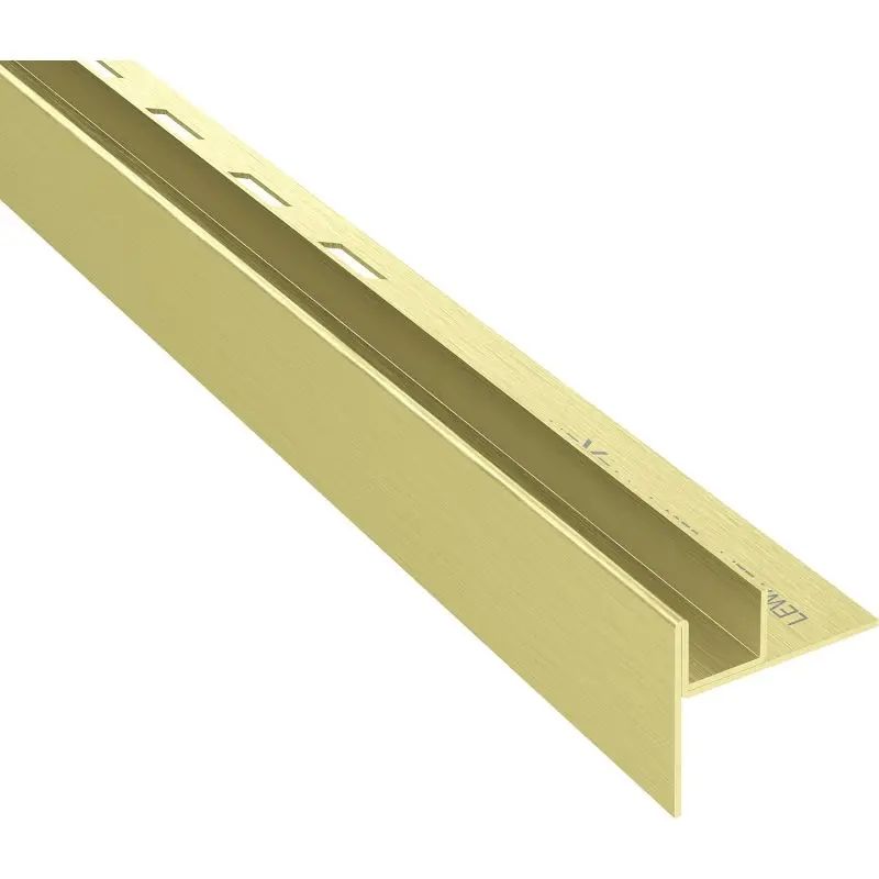MEXEN Line-B spádová lišta pro sklo 180 cm levá, zlato kartáč 185504180L