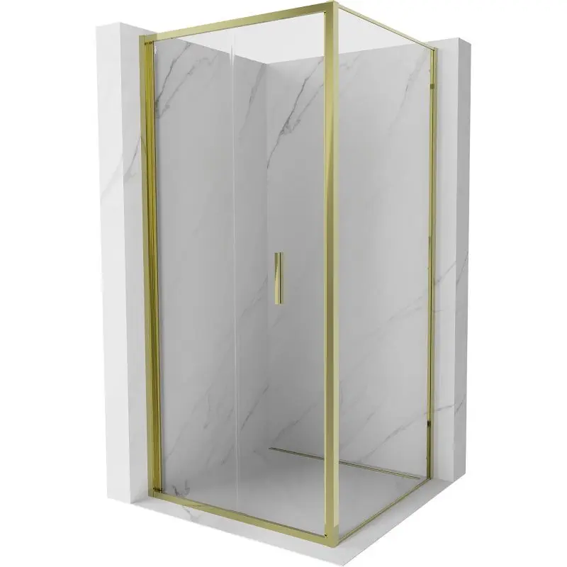MEXEN/S Exo sprchový kout skládací dveře 70 x 70, transparent, zlato 816-070-070-50-00
