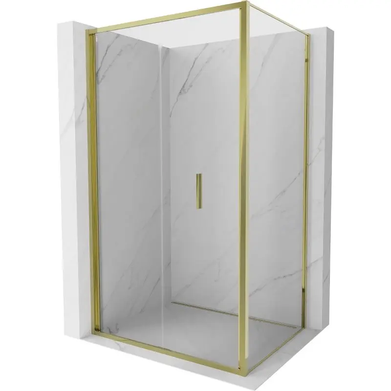 MEXEN/S Exo sprchový kout skládací dveře 95 x 70, transparent, zlato 816-095-070-50-00