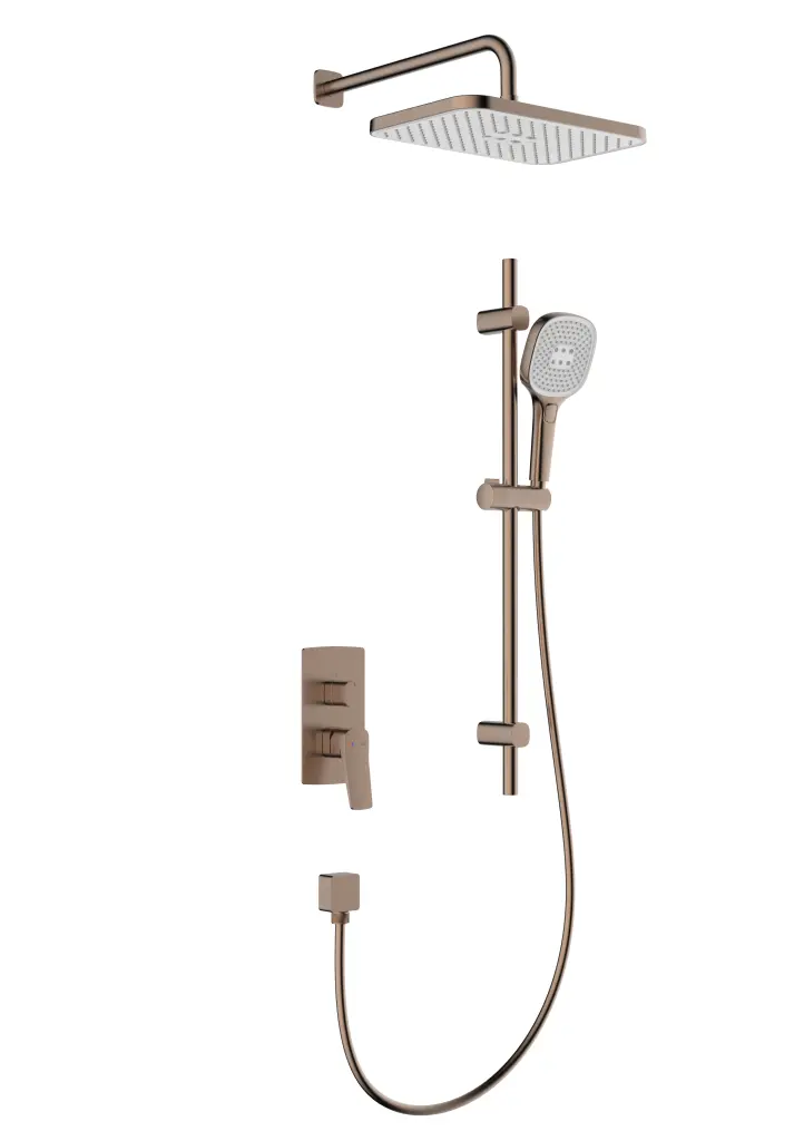 KFA Malaga sprchový set, podomítkový s posuvným držákem, PVD brushed rose gold 4529-301-34