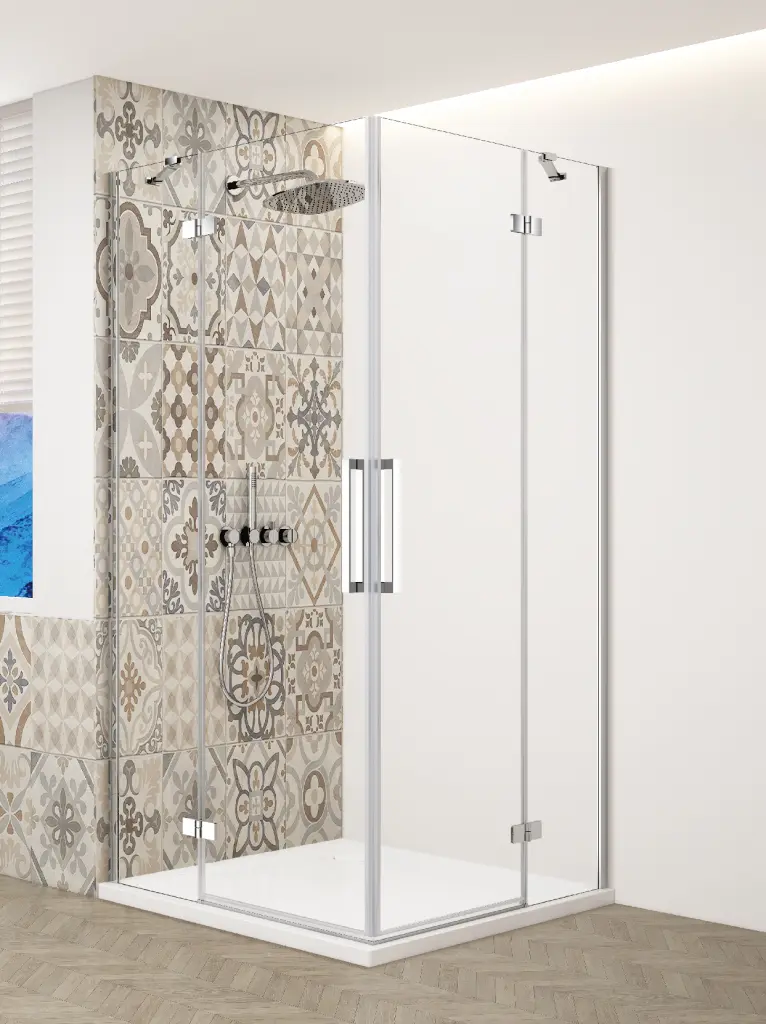 GELCO TRINITY CHROM čtvercový kout 800x800 rohový vstup, čiré sklo, GT2280-80C-CH GT2280-80C-CH