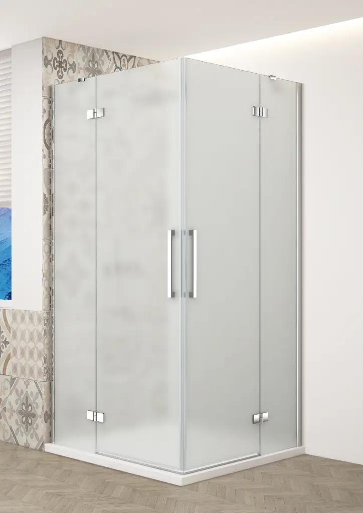 GELCO TRINITY CHROM čtvercový kout 800x800 rohový vstup, matné sklo, GT2280-80M-CH GT2280-80M-CH