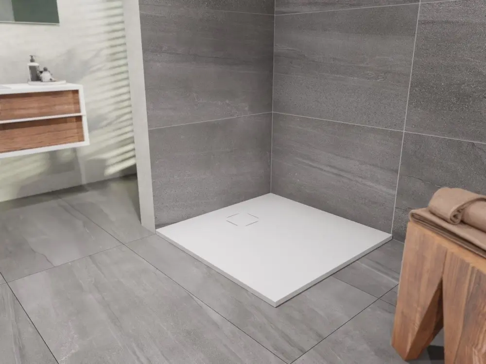 Lansanit Sprchová vanička čtvercová LUX 1000x1000 mm, bez nožiček LANLUX100C