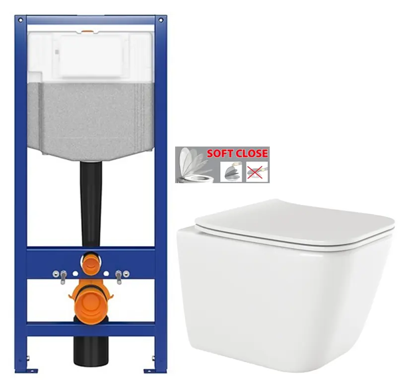 AKCE/SET CERSANIT předstěnový instalační systém bez tlačítka + WC INVENA PAROS  + SEDÁTKO K97-526 X RO1