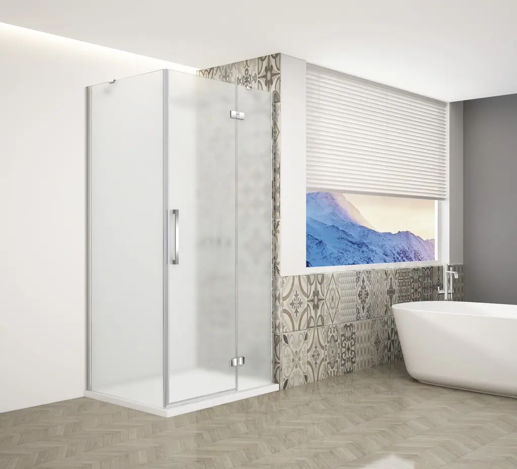 GELCO TRINITY CHROM obdélníkový kout 1200x800 pravý, matné sklo, GT5680-12MR-CH GT5680-12MR-CH