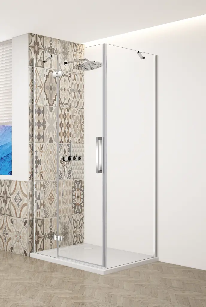 GELCO TRINITY CHROM čtvercový kout 800x800 levý, čiré sklo, GT5680-80CL-CH GT5680-80CL-CH