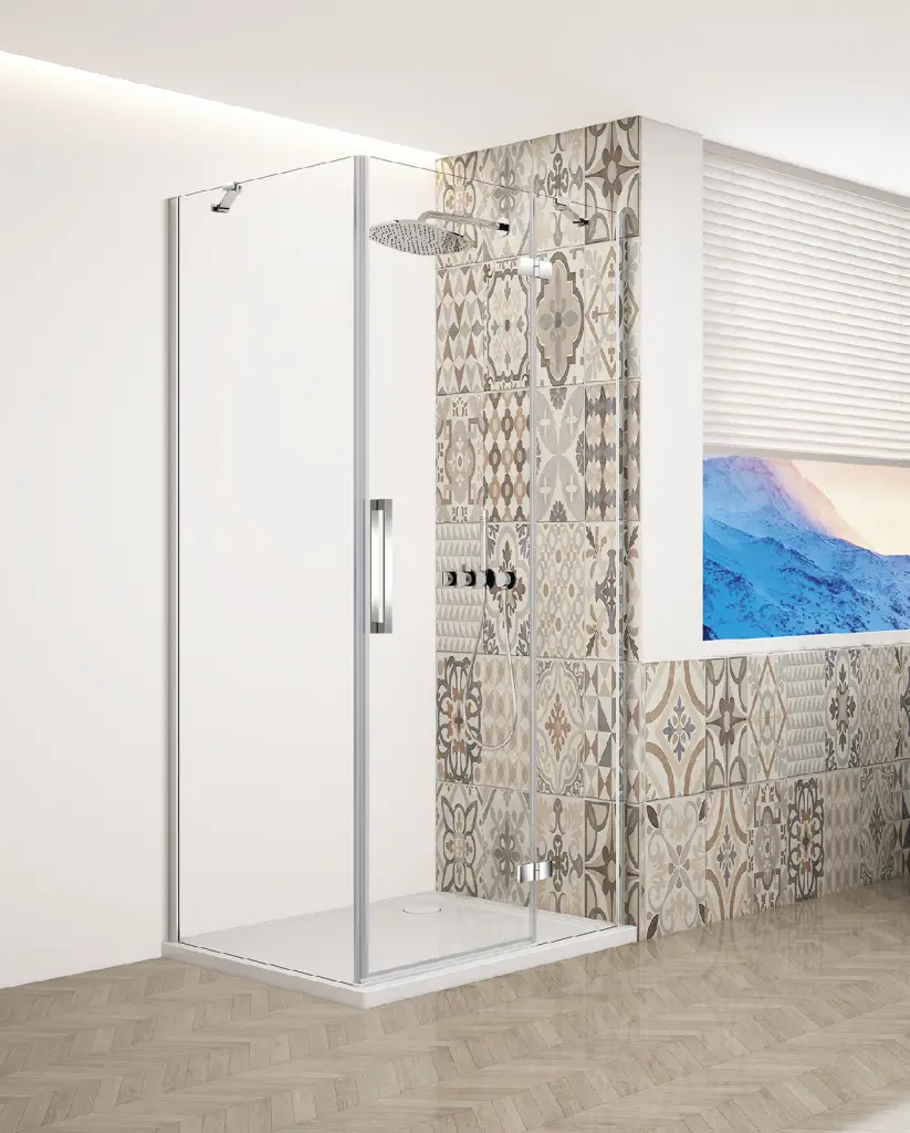 GELCO TRINITY CHROM obdélníkový kout 900x800 pravý, čiré sklo, GT5680-90CR-CH GT5680-90CR-CH