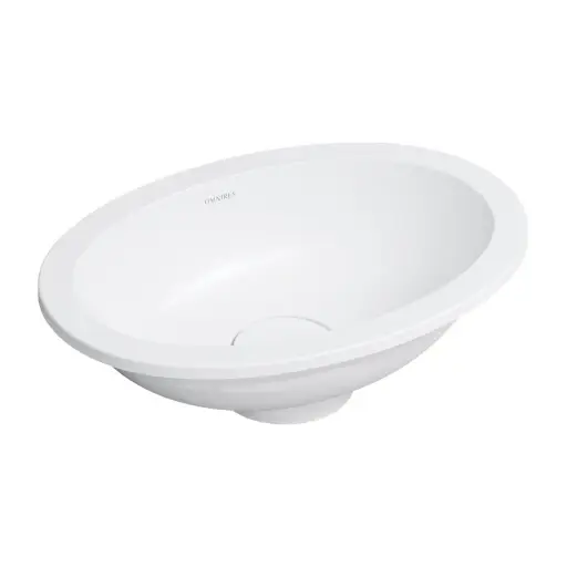 OMNIRES SHELL M+ umyvadlo zapuštěné do desky, 38 x 25 cm, matná bílá SHELL380UPBM