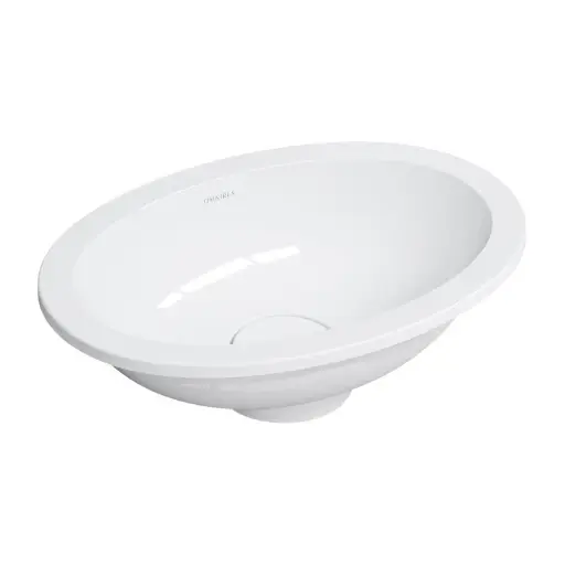 OMNIRES SHELL M+ umyvadlo zapuštěné do desky, 38 x 25 cm, lesklá bílá SHELL380UPBP