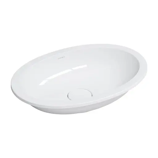 OMNIRES SHELL M+ umyvadlo zapuštěné do desky, 48 x 31 cm, lesklá bílá SHELL480UPBP