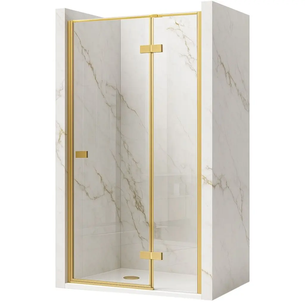 REA/S Sprchové dveře Atlas 100 Brush Gold vpravo KPL-K4675