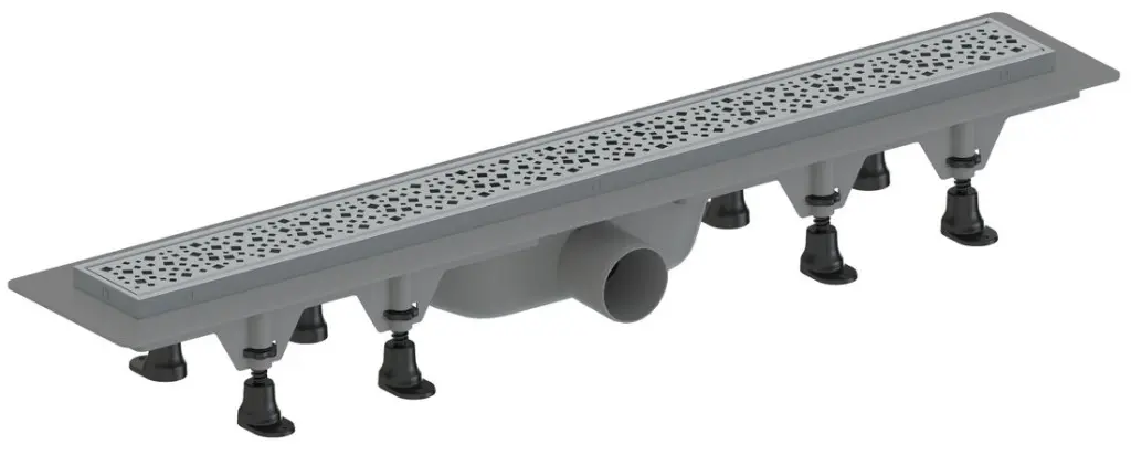 AQUALINE MALVI podlahový žlab s nerezovým roštem, L-910, DN50 1702-91
