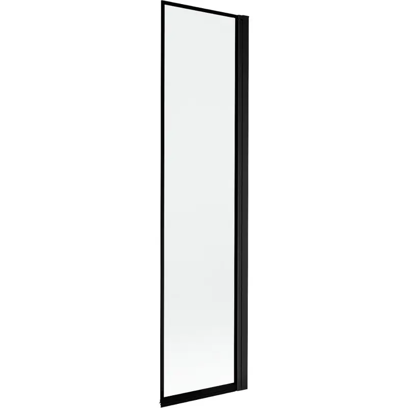 MEXEN MIST vanová zástěna 50x150 cm 6mm 1-s, černá, okraj, pravá 8A9-050-001-70-70-P