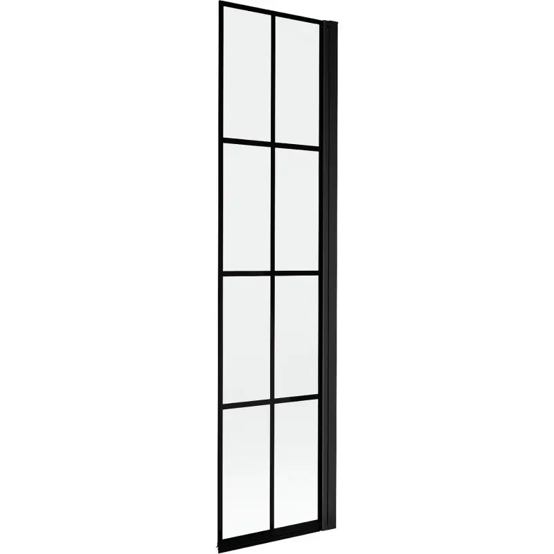 MEXEN MIST vanová zástěna 50x150 cm 6mm 1-s, černá, dekor, pravá 8A9-050-001-70-77-P