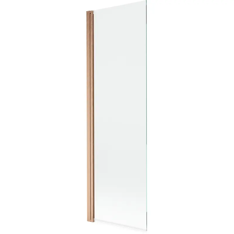 MEXEN MIST vanová zástěna 60x150 cm 6mm 1-s, měď kartáčovaná, čirá 8A9-060-001-65-00