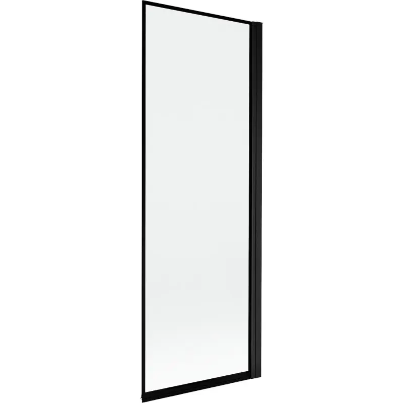MEXEN MIST vanová zástěna 70x150 cm 6mm 1-s, černá, okraj, pravá 8A9-070-001-70-70-P