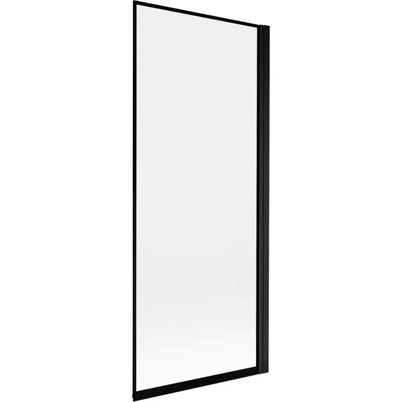 MEXEN MIST vanová zástěna 80x150 cm 6mm 1-s, černá, okraj, pravá 8A9-080-001-70-70-P