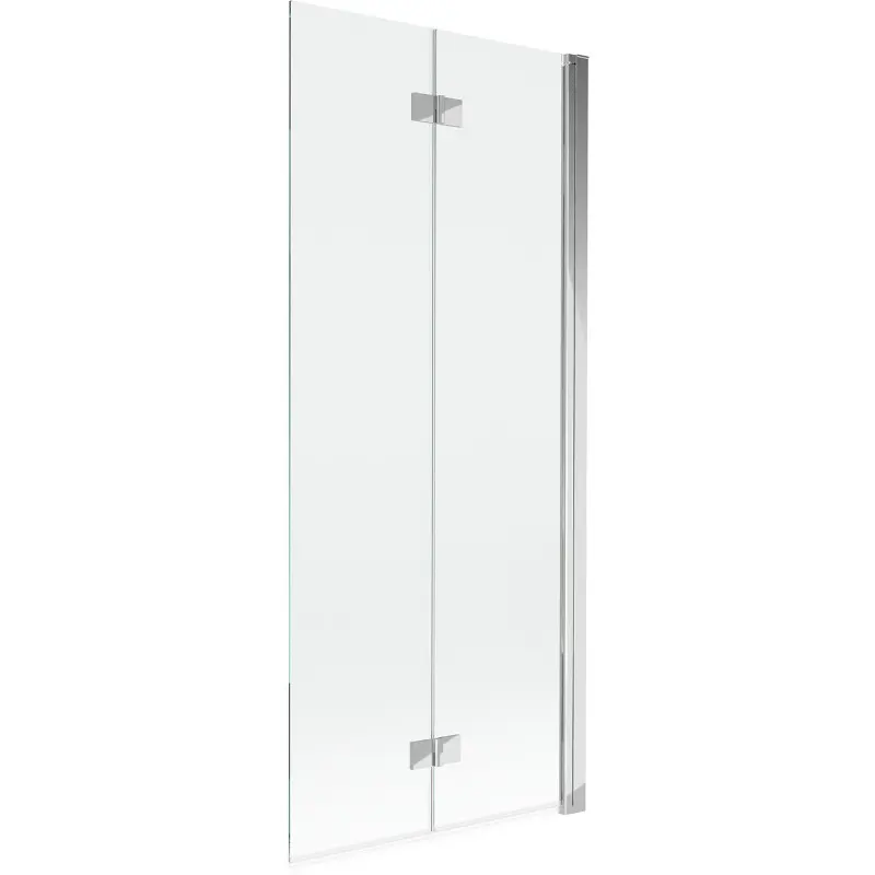 MEXEN MIST vanová zástěna 80x150 cm 6mm 2-s, chrom, čirá, pravá 8A9-080-002-01-00-P
