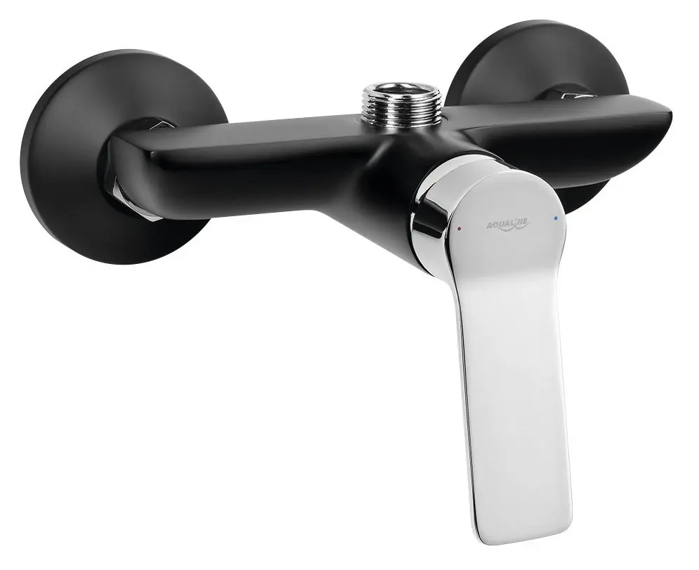 AQUALINE SINTRA nástěnná baterie 3/4", bez ramínka, černá mat/chrom SX013