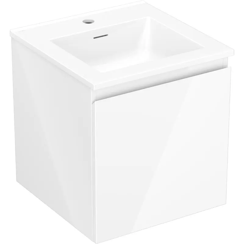 MEXEN/S Orio koupelnová skříňka 45 cm s umyvadlem Otis, 1 šuplík, bílá lesk 91A10-04547-1-BF00-W18M00