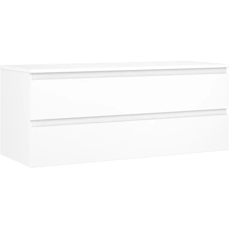 MEXEN/S Orio koupelnová skříňka pod umyvadlo 120 cm s deskou, 2 zásuvky, bílá mat 91A10-12047-2-BFFC01