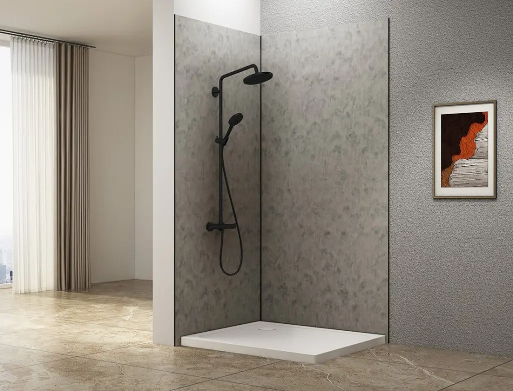 AQUALINE DENIPAN obkladový panel 1200x2100, šedý beton DP1200GB