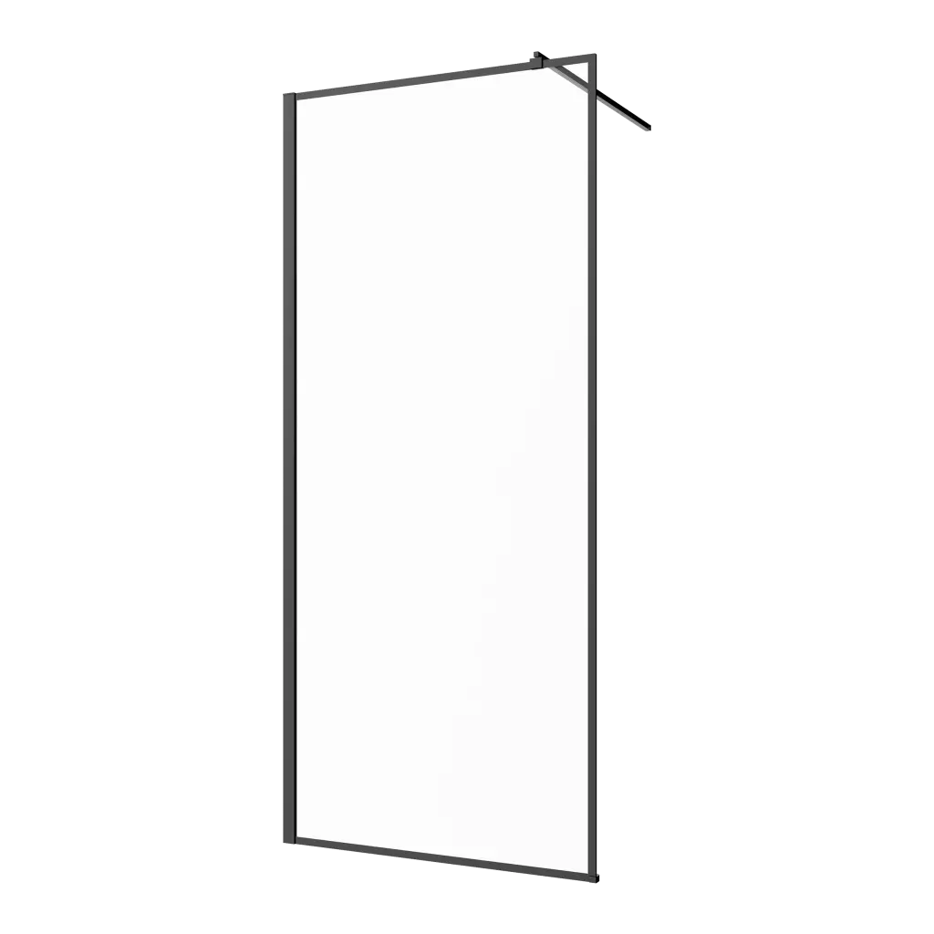 INVENA Walk-in II 120x200cm, rámeček 8mm shiny-glass, černá AK-32-128-S