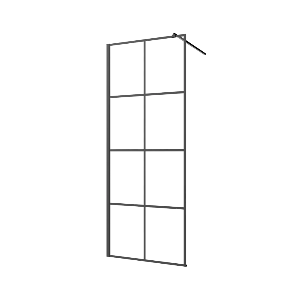 INVENA Walk-in II 80x200cm, geometrická 8mm shiny-glass, černá AK-32-187-S