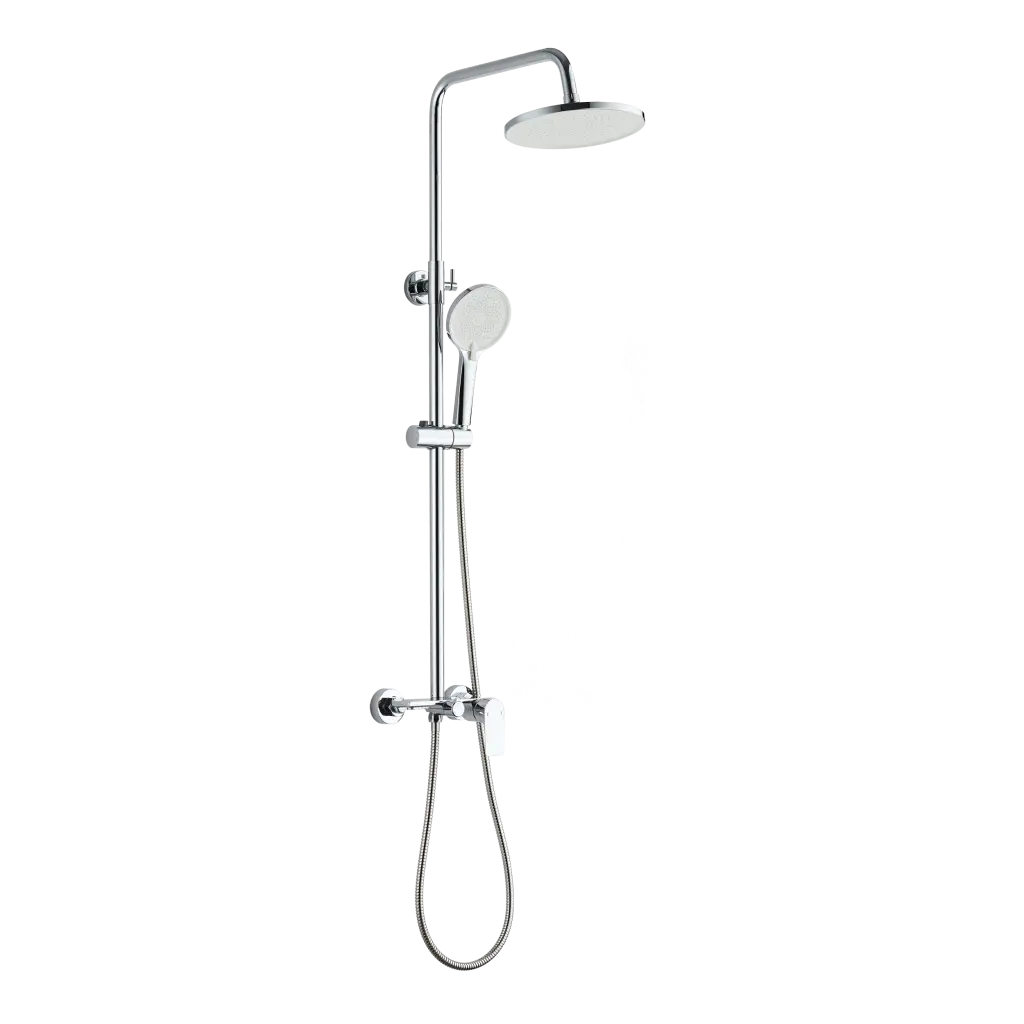 INVENA Sprchový sloup s baterií, Rikia, chrom AU-24-B01-G