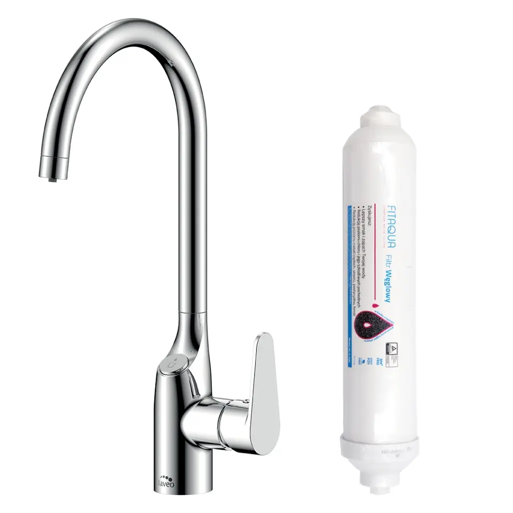 Laveo Dřezová baterie Claro v kompletu s uhlíkovým filtrem vody - BAKB098D, chrom