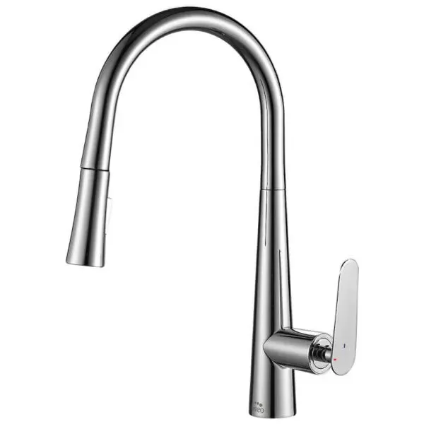Laveo Dřezová baterie Nalda s výsuvnou 2-funkční sprškou - BAY_069D, chrom