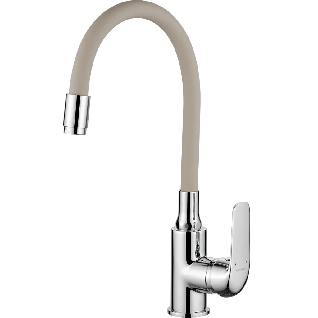 Kuchinox Dřezová baterie Elza s flexibilním raménkem - BKE_461D, béžová mat/chrom