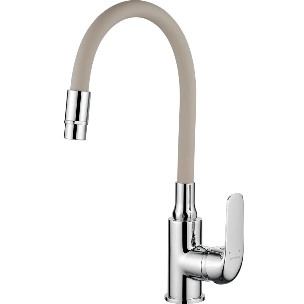 Kuchinox Dřezová baterie Elza s flexibilním raménkem a 2-funkční sprškou - BKE_462D, béžová mat/chrom