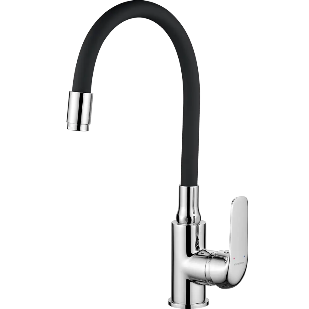 Kuchinox Dřezová baterie Elza s flexibilním raménkem - BKE_761D, černá mat/chrom