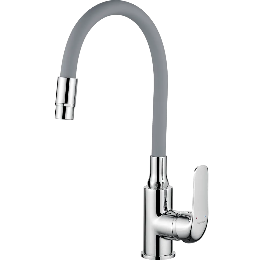 Kuchinox Dřezová baterie Elza s flexibilním raménkem a 2-funkční sprškou - BKE_962D, šedá mat/chrom