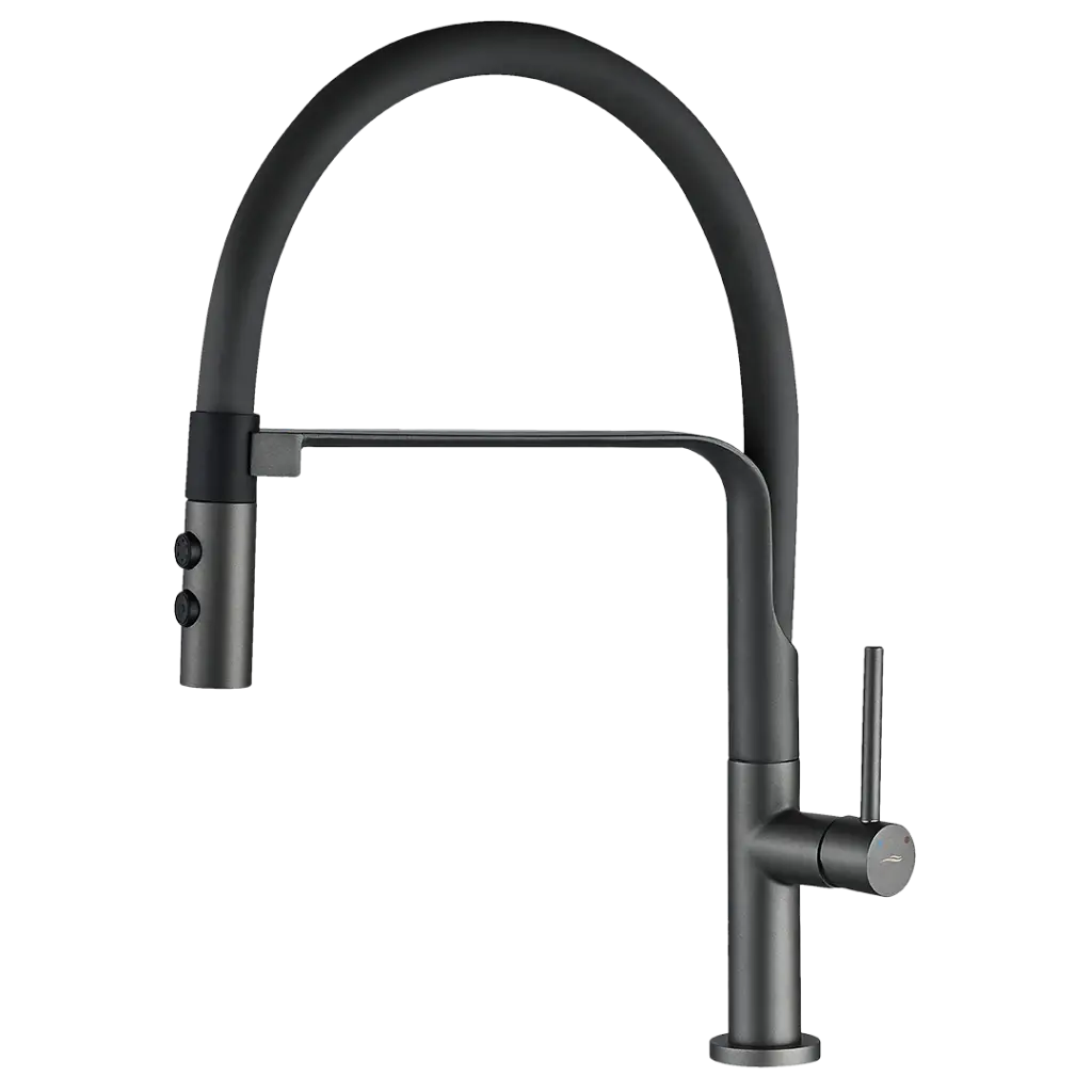 Kuchinox Dřezová baterie Siluetto s flexibilním raménkem a 2-funkční sprškou - BQU_978D, grafit
