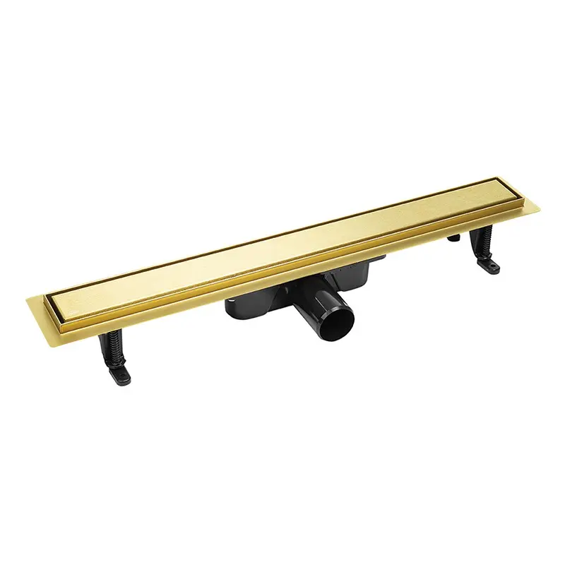 Laveo Sprchový odtokový žlab Basso 60 cm - COB_G60D, zlatá kartáčovaná